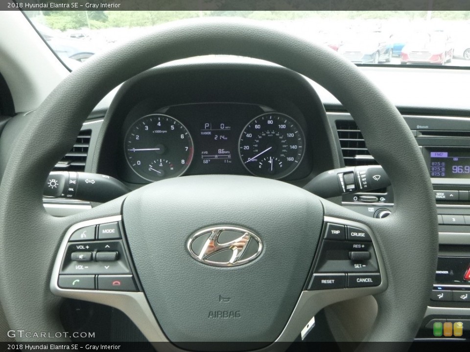 Gray Interior Steering Wheel for the 2018 Hyundai Elantra SE #122072669