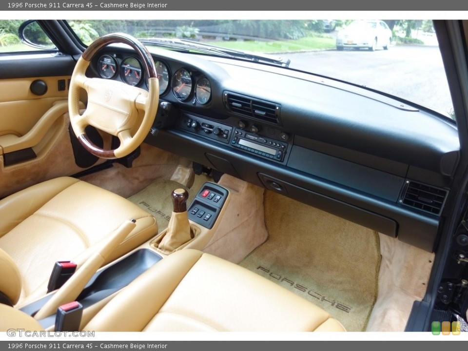 Cashmere Beige Interior Dashboard for the 1996 Porsche 911 Carrera 4S #122075978