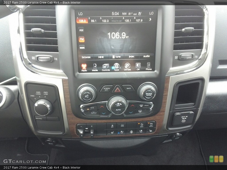 Black Interior Controls for the 2017 Ram 2500 Laramie Crew Cab 4x4 #122076899