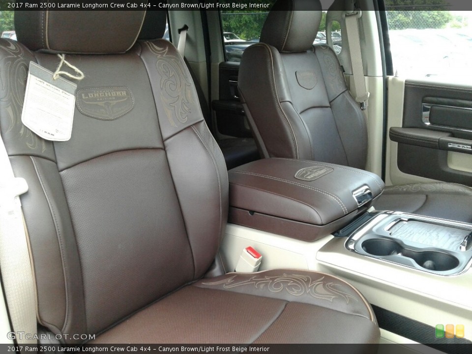 Canyon Brown/Light Frost Beige Interior Photo for the 2017 Ram 2500 Laramie Longhorn Crew Cab 4x4 #122077778