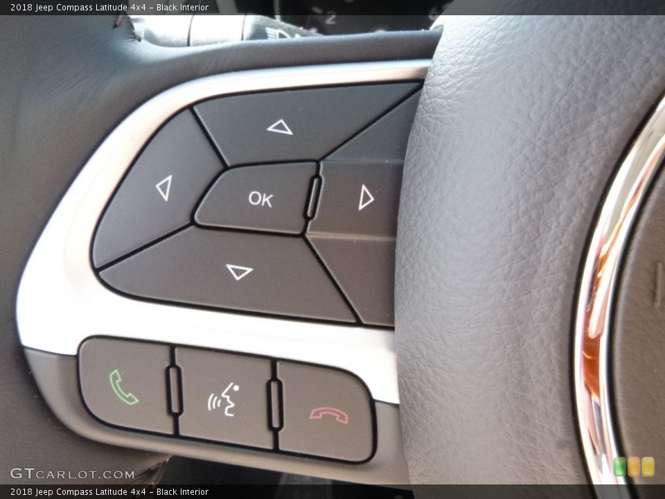 Black Interior Controls for the 2018 Jeep Compass Latitude 4x4 #122082917