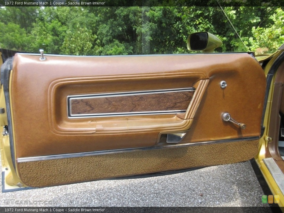 Saddle Brown Interior Door Panel for the 1972 Ford Mustang Mach 1 Coupe #122132169