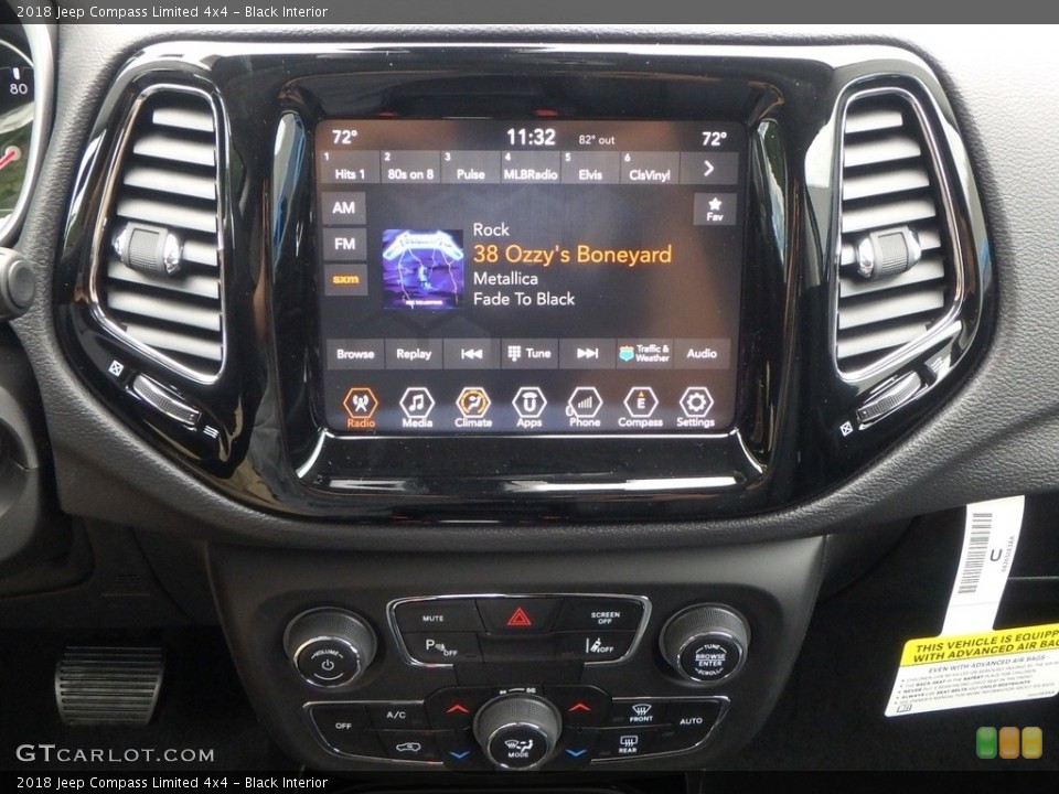 Black Interior Controls for the 2018 Jeep Compass Limited 4x4 #122143664