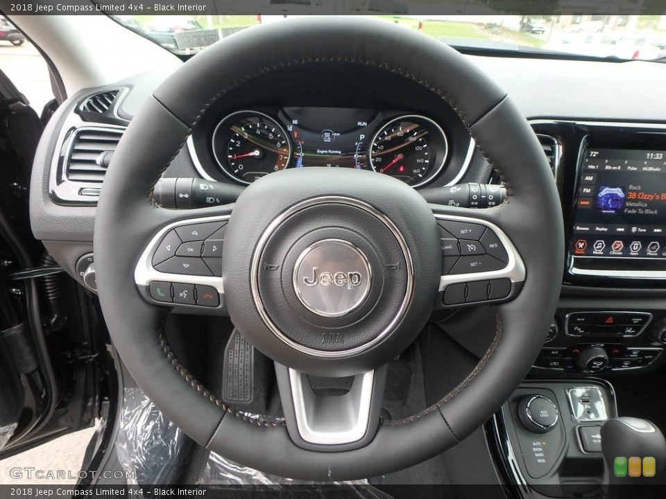 Black Interior Steering Wheel for the 2018 Jeep Compass Limited 4x4 #122143751