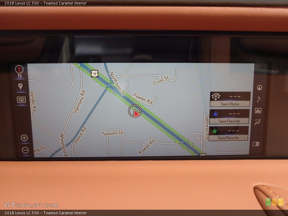Toasted Caramel Interior Navigation for the 2018 Lexus LC 500 #122146484