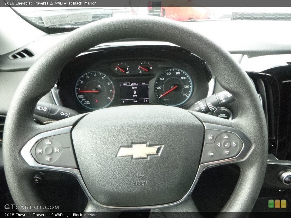 Jet Black Interior Steering Wheel for the 2018 Chevrolet Traverse LS AWD #122150387
