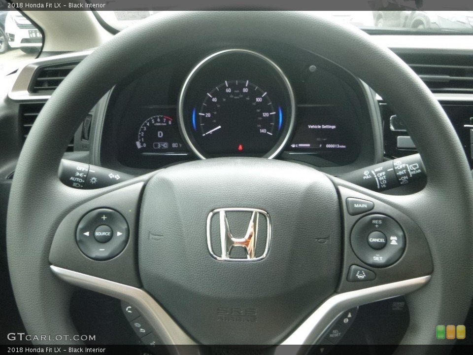 Black Interior Steering Wheel for the 2018 Honda Fit LX #122151257