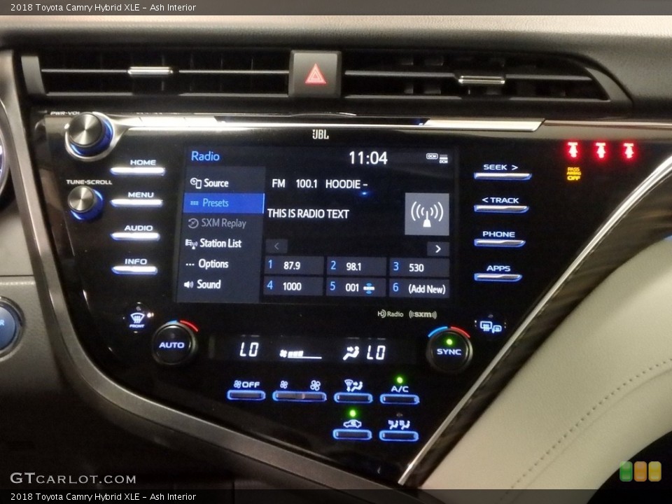 Ash Interior Controls for the 2018 Toyota Camry Hybrid XLE #122155253
