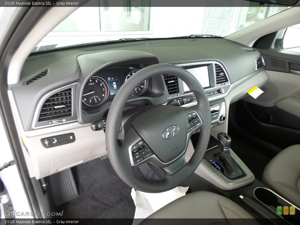 Gray Interior Dashboard for the 2018 Hyundai Elantra SEL #122158052