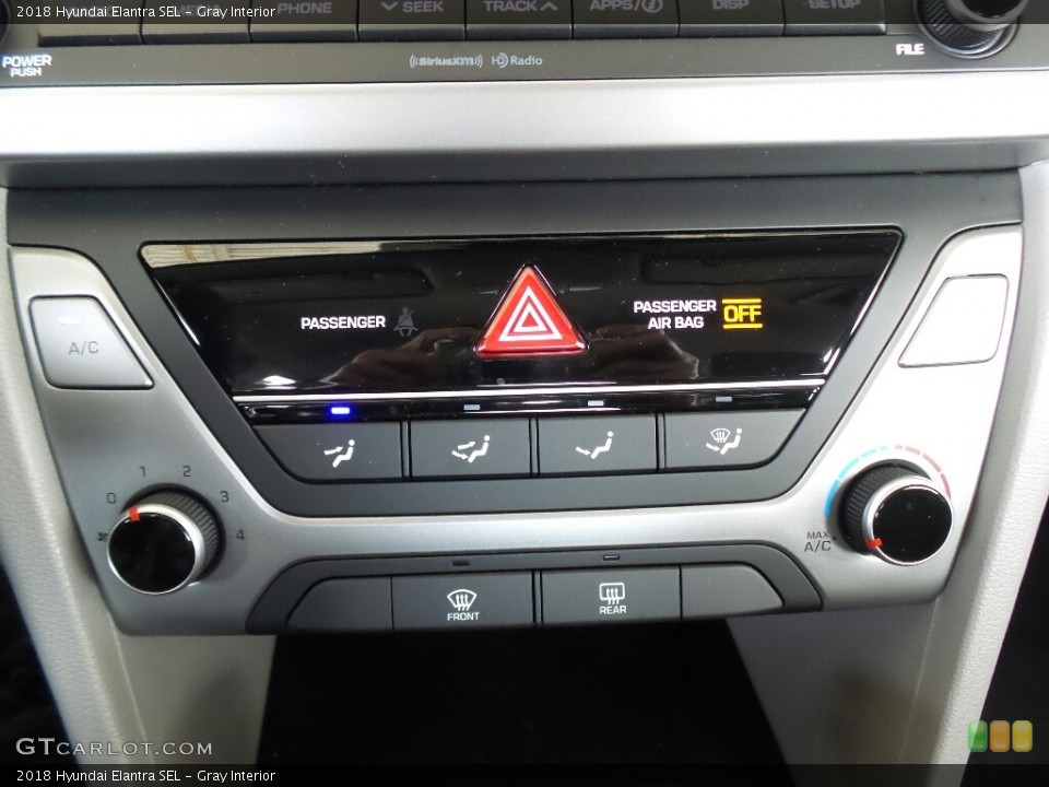 Gray Interior Controls for the 2018 Hyundai Elantra SEL #122158595