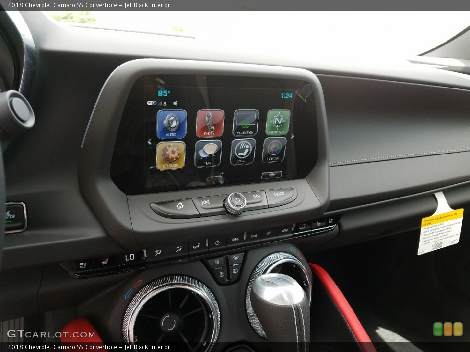 Jet Black Interior Controls for the 2018 Chevrolet Camaro SS Convertible #122159066
