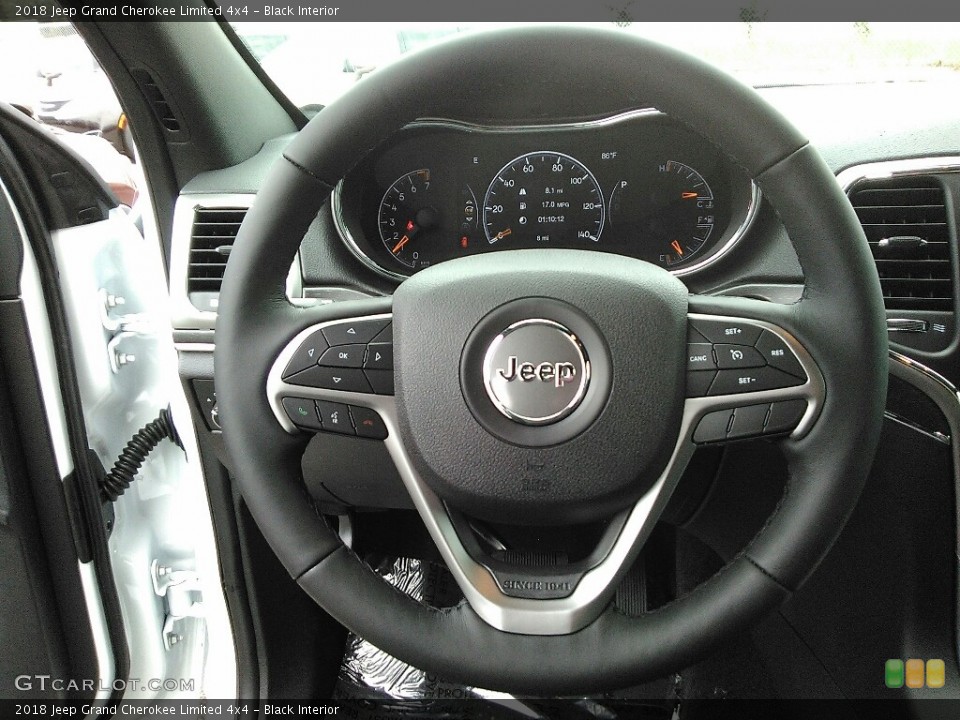 Black Interior Steering Wheel for the 2018 Jeep Grand Cherokee Limited 4x4 #122162624