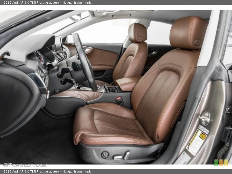 Nougat Brown Interior Front Seat for the 2016 Audi A7 3.0 TFSI Prestige quattro #122169824