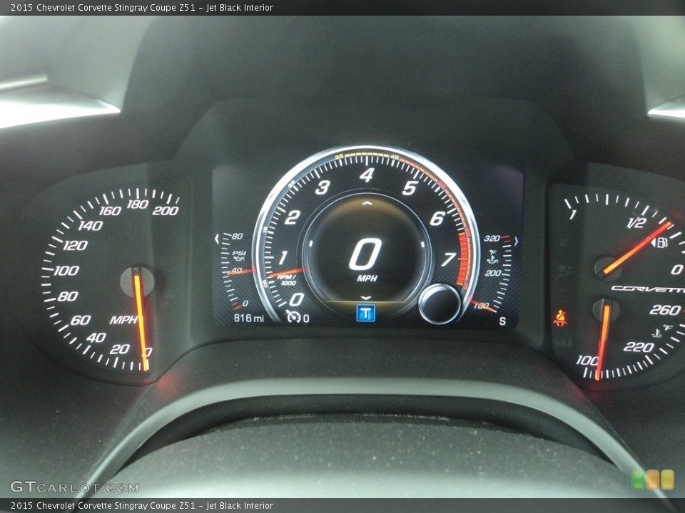 Jet Black Interior Gauges for the 2015 Chevrolet Corvette Stingray Coupe Z51 #122170969
