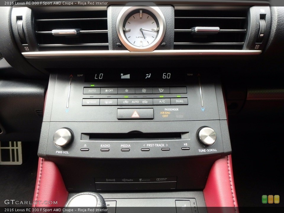 Rioja Red Interior Controls for the 2016 Lexus RC 300 F Sport AWD Coupe #122176643