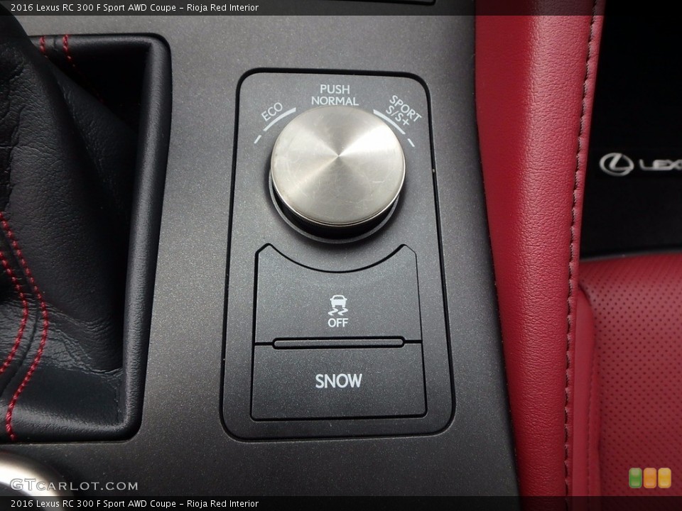 Rioja Red Interior Controls for the 2016 Lexus RC 300 F Sport AWD Coupe #122176715