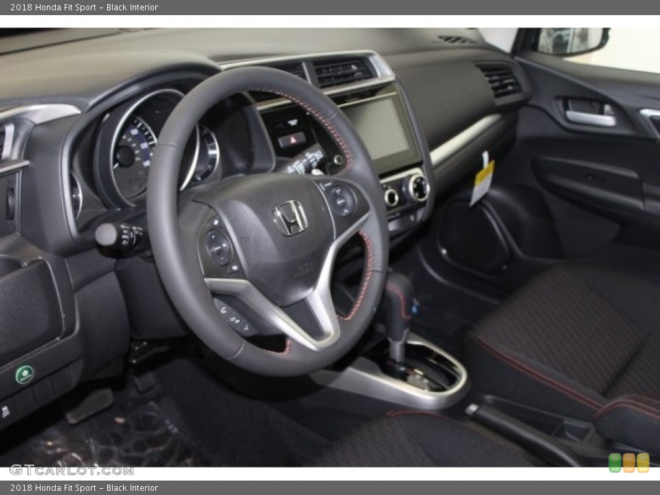 Black Interior Dashboard for the 2018 Honda Fit Sport #122182373