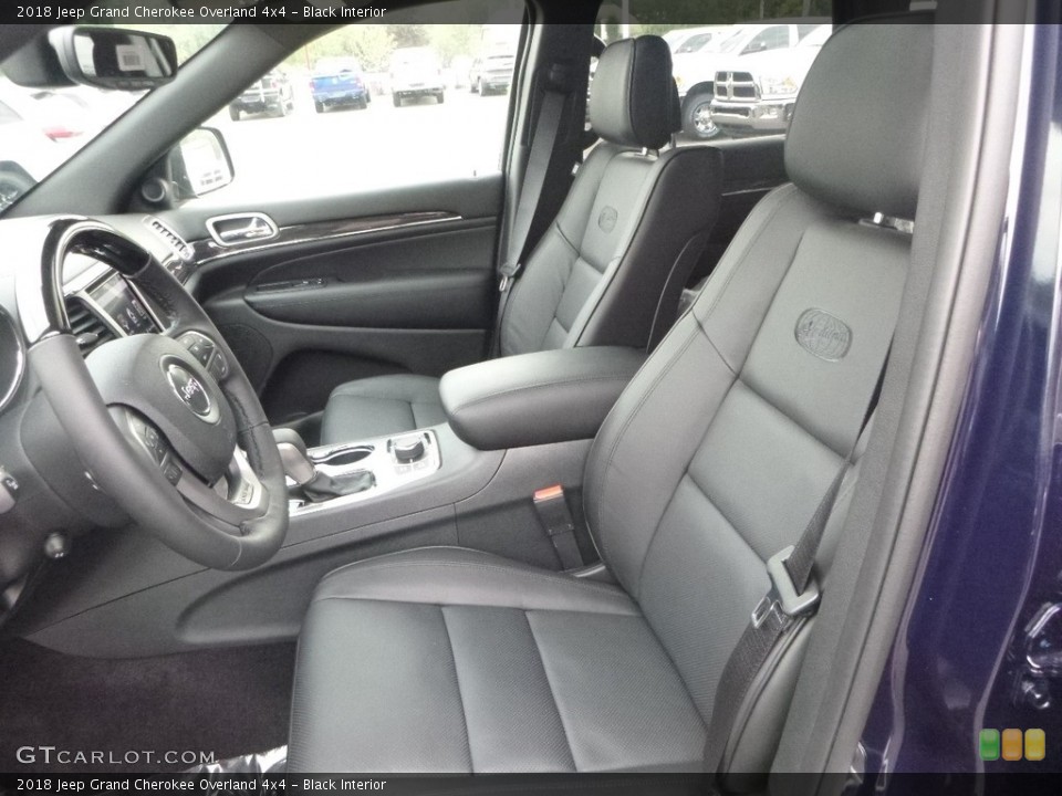Black Interior Front Seat for the 2018 Jeep Grand Cherokee Overland 4x4 #122196111