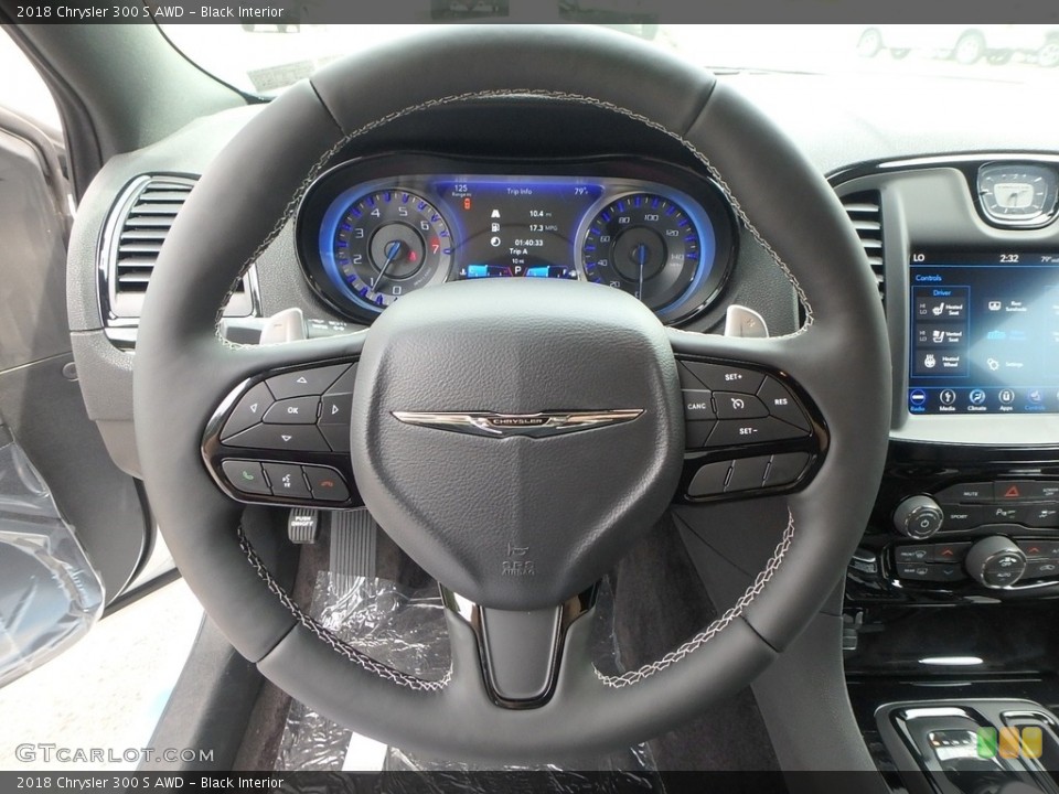 Black Interior Steering Wheel for the 2018 Chrysler 300 S AWD #122205939
