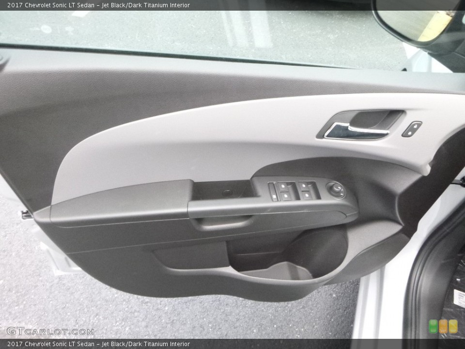 Jet Black/Dark Titanium Interior Door Panel for the 2017 Chevrolet Sonic LT Sedan #122206251