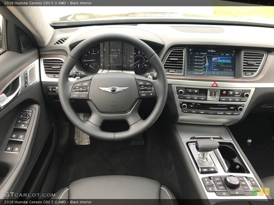 Black Interior Dashboard for the 2018 Hyundai Genesis G80 5.0 AWD #122223993