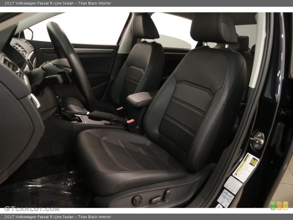 Titan Black Interior Front Seat for the 2017 Volkswagen Passat R-Line Sedan #122226582