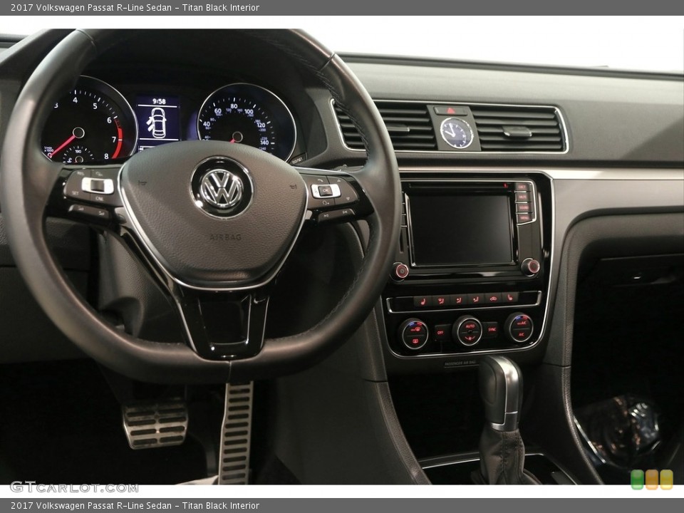 Titan Black Interior Dashboard for the 2017 Volkswagen Passat R-Line Sedan #122226612