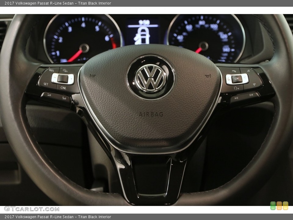 Titan Black Interior Steering Wheel for the 2017 Volkswagen Passat R-Line Sedan #122226636