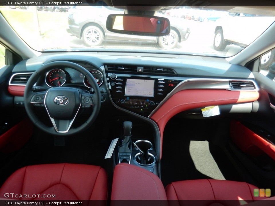Cockpit Red Interior Dashboard for the 2018 Toyota Camry XSE #122227074