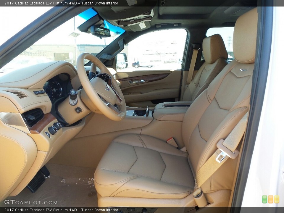 Tuscan Brown Interior Photo for the 2017 Cadillac Escalade ESV Platinum 4WD #122243874