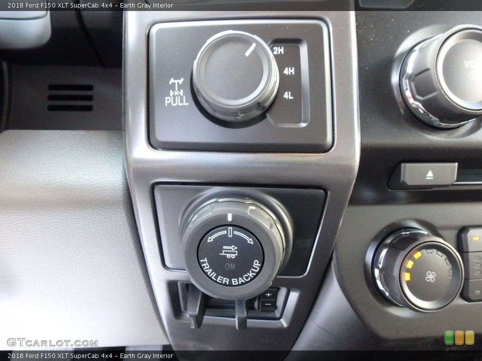 Earth Gray Interior Controls for the 2018 Ford F150 XLT SuperCab 4x4 #122253792