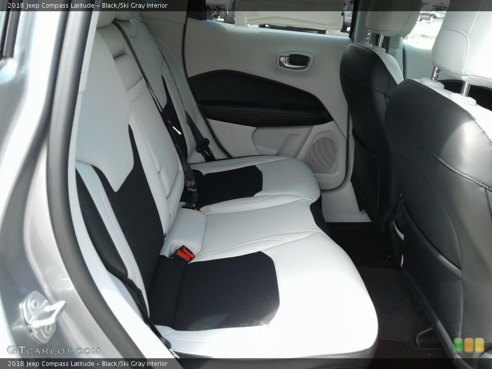 Black/Ski Gray Interior Rear Seat for the 2018 Jeep Compass Latitude #122258403