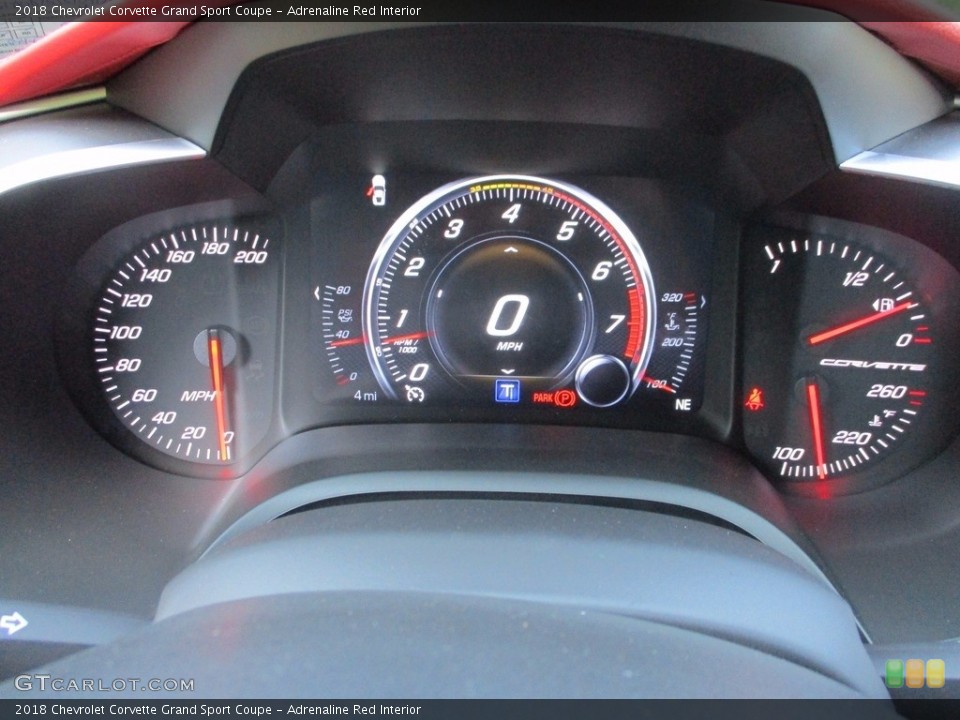 Adrenaline Red Interior Gauges for the 2018 Chevrolet Corvette Grand Sport Coupe #122259864