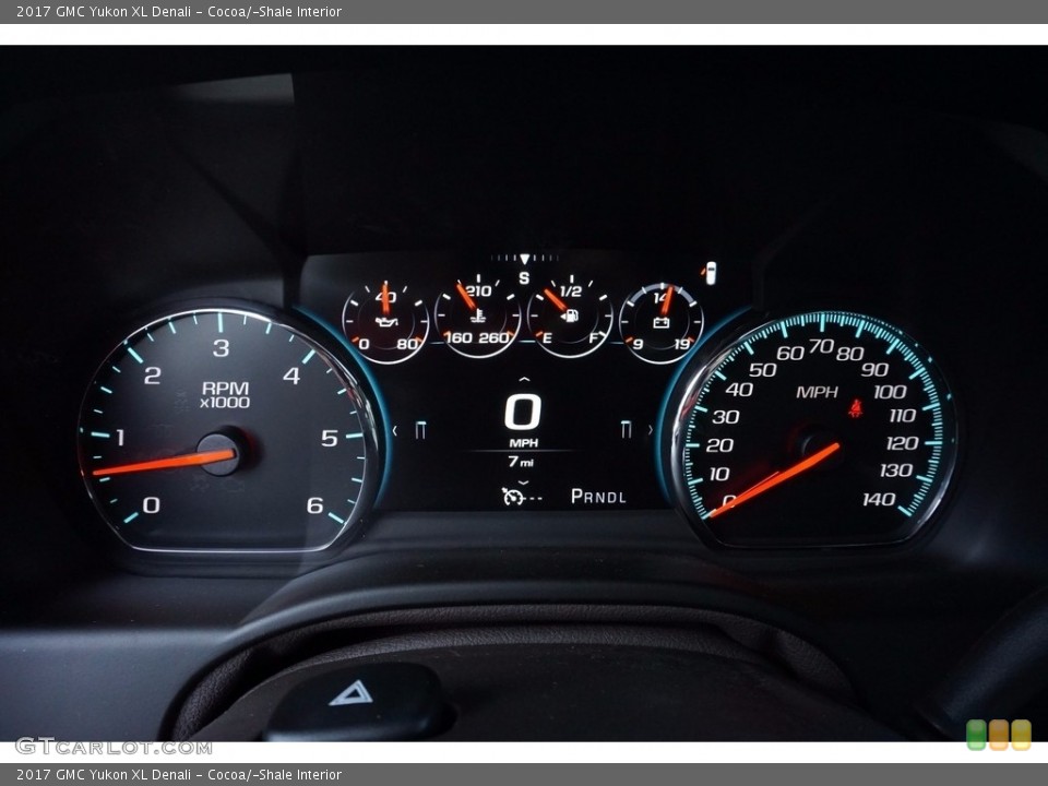 Cocoa/­Shale Interior Gauges for the 2017 GMC Yukon XL Denali #122271188