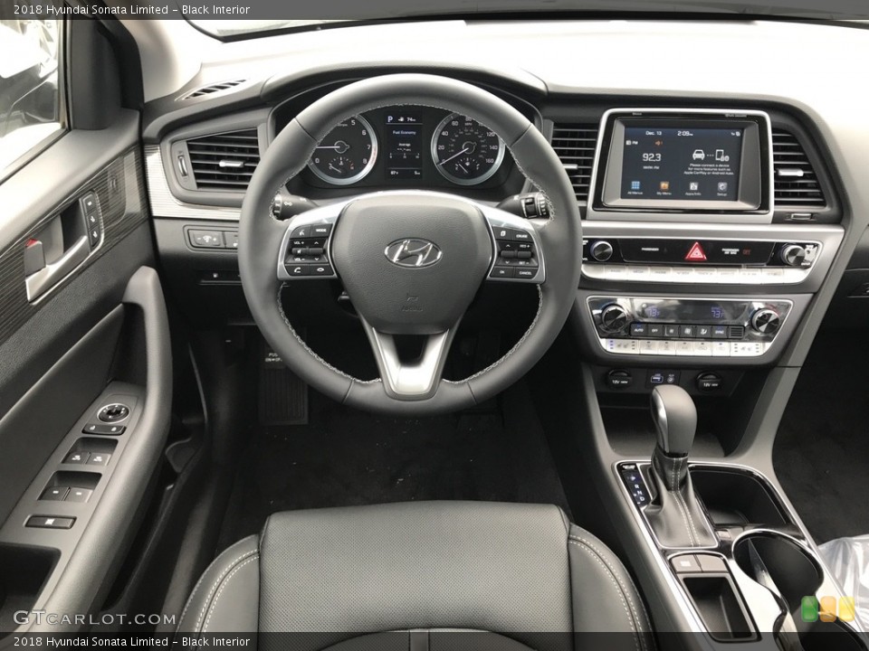 Black Interior Dashboard for the 2018 Hyundai Sonata Limited #122279312