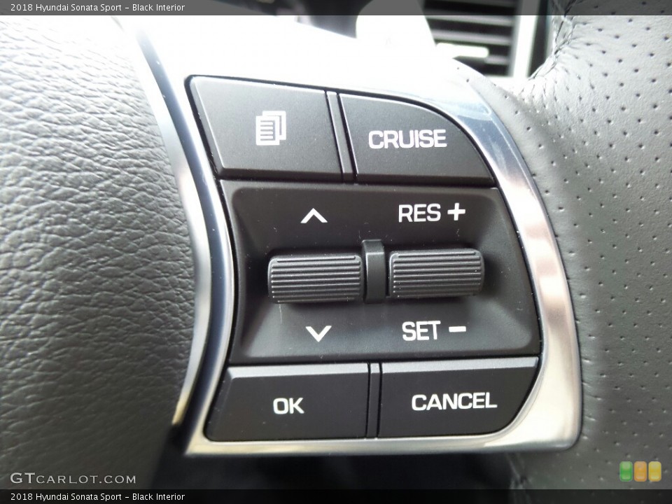 Black Interior Controls for the 2018 Hyundai Sonata Sport #122284441