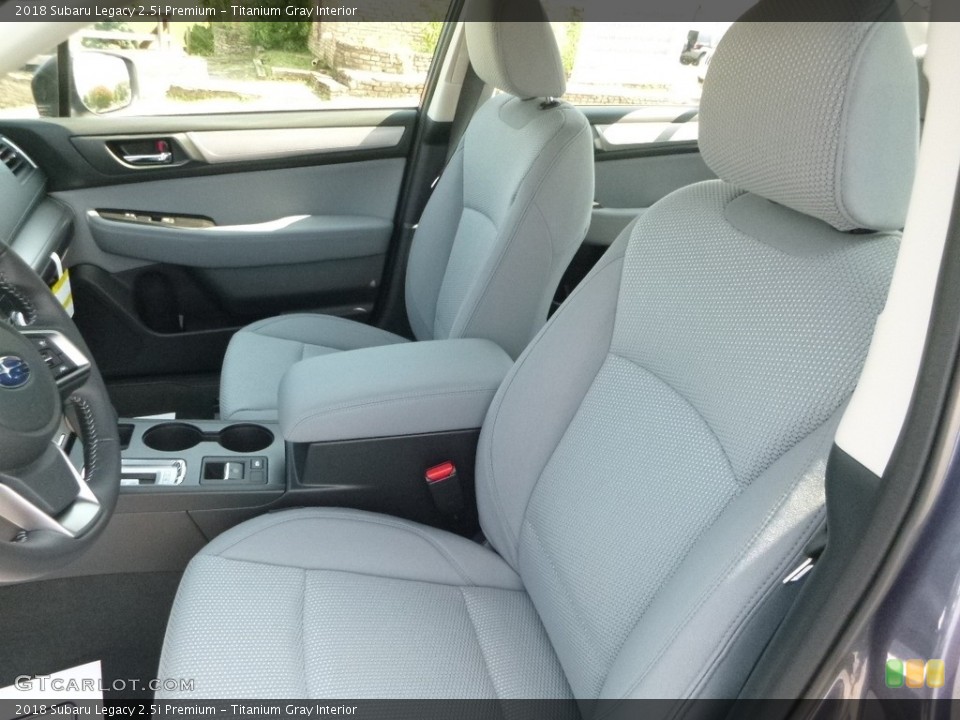 Titanium Gray Interior Front Seat for the 2018 Subaru Legacy 2.5i Premium #122288999