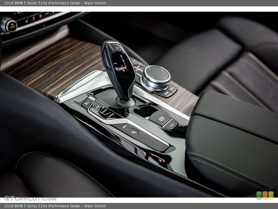 Black Interior Transmission for the 2018 BMW 5 Series 530e iPerfomance Sedan #122317470