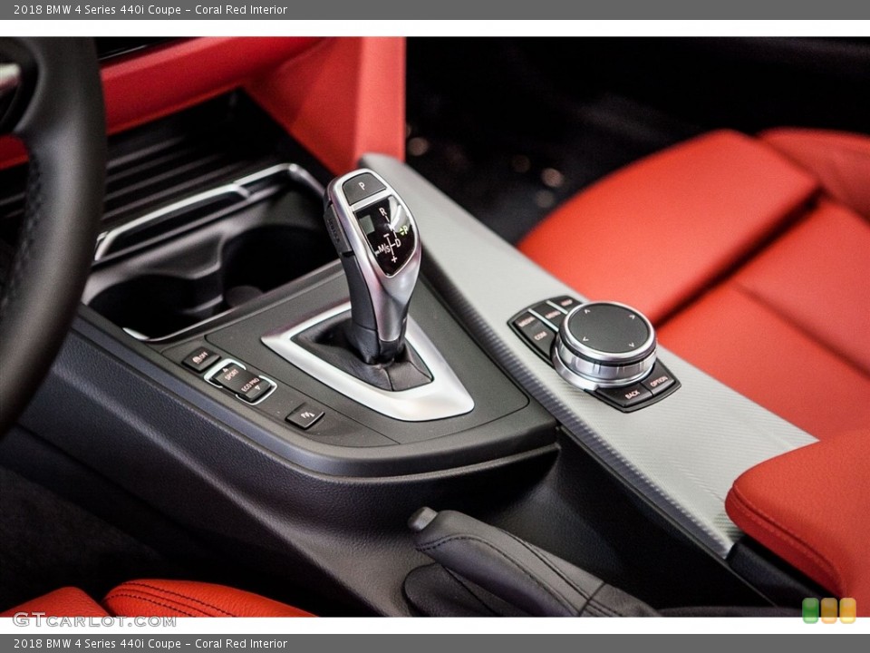 Coral Red Interior Transmission for the 2018 BMW 4 Series 440i Coupe #122317797