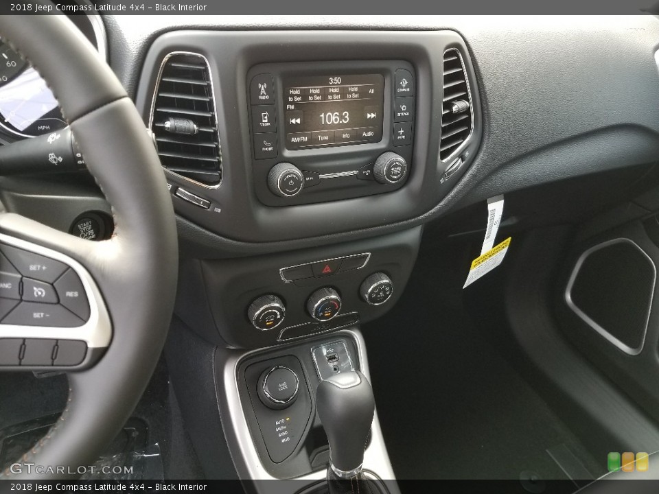 Black Interior Controls for the 2018 Jeep Compass Latitude 4x4 #122331746