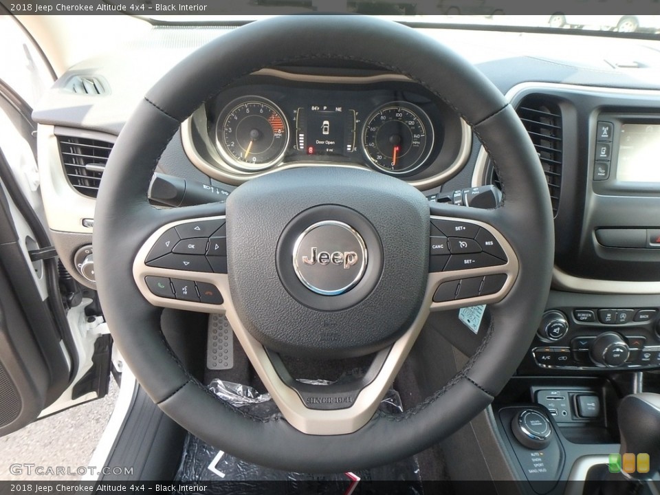 Black Interior Steering Wheel for the 2018 Jeep Cherokee Altitude 4x4 #122335364