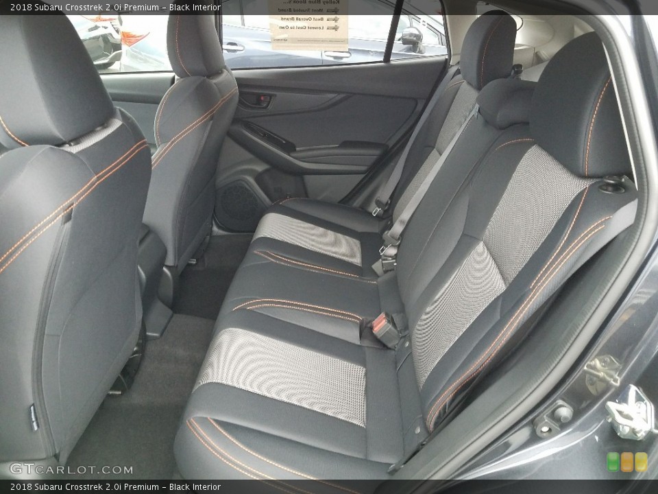 Black Interior Rear Seat for the 2018 Subaru Crosstrek 2.0i Premium #122341316
