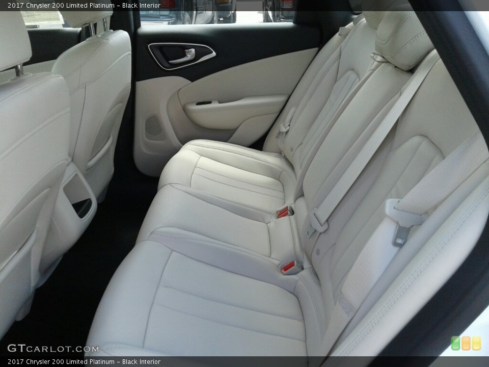 Black Interior Rear Seat for the 2017 Chrysler 200 Limited Platinum #122345672