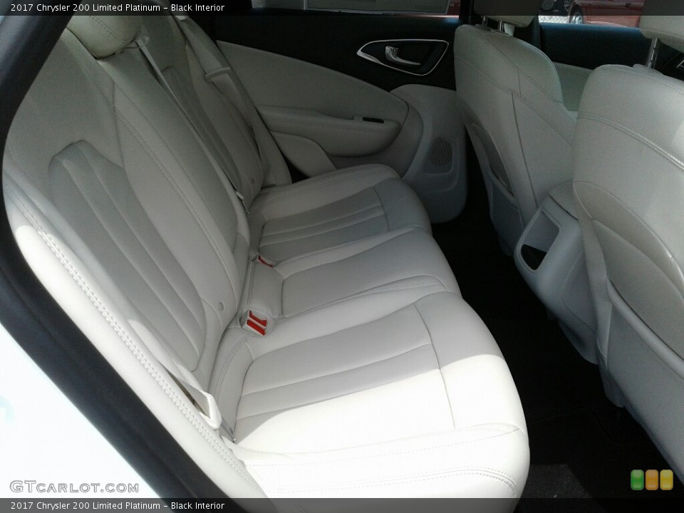 Black Interior Rear Seat for the 2017 Chrysler 200 Limited Platinum #122345681