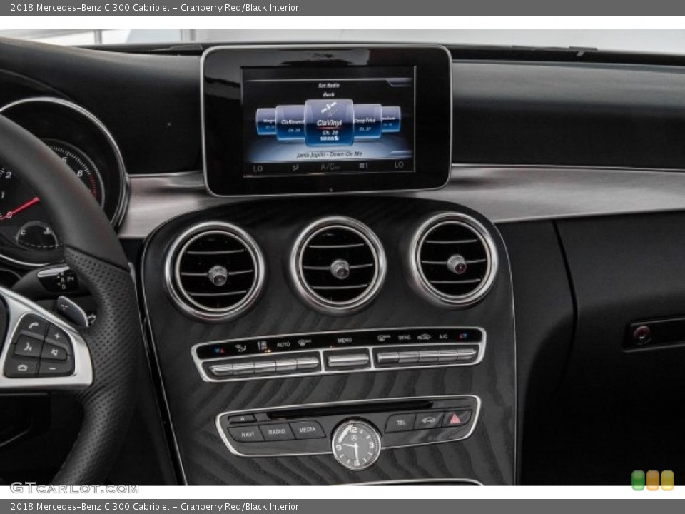 Cranberry Red/Black Interior Controls for the 2018 Mercedes-Benz C 300 Cabriolet #122349715