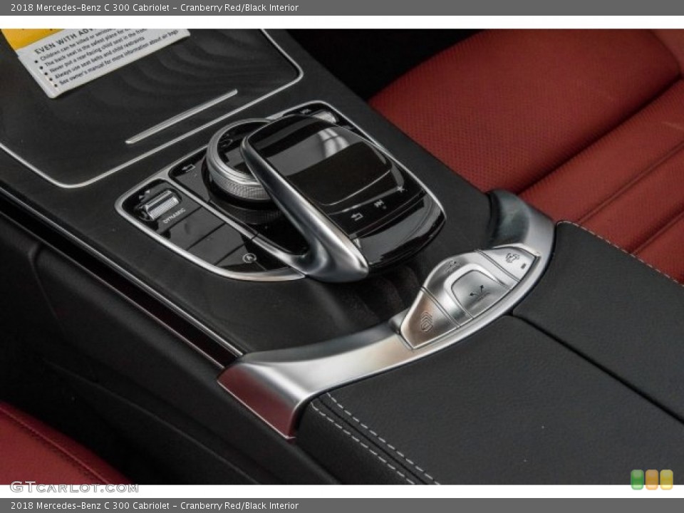 Cranberry Red/Black Interior Transmission for the 2018 Mercedes-Benz C 300 Cabriolet #122349750
