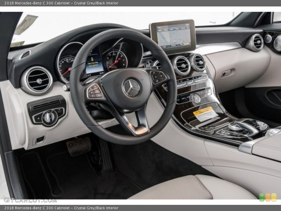 Crystal Grey/Black Interior Dashboard for the 2018 Mercedes-Benz C 300 Cabriolet #122349946