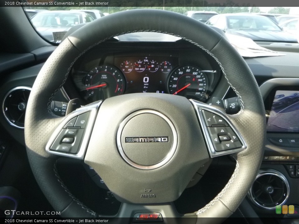 Jet Black Interior Steering Wheel for the 2018 Chevrolet Camaro SS Convertible #122351563