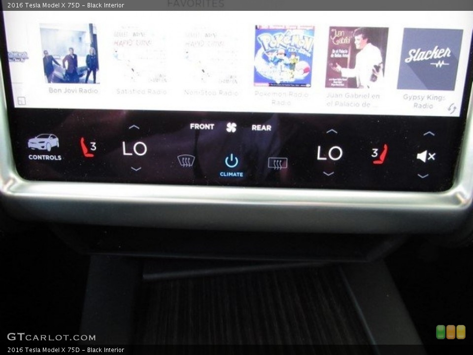 Black Interior Controls for the 2016 Tesla Model X 75D #122364721