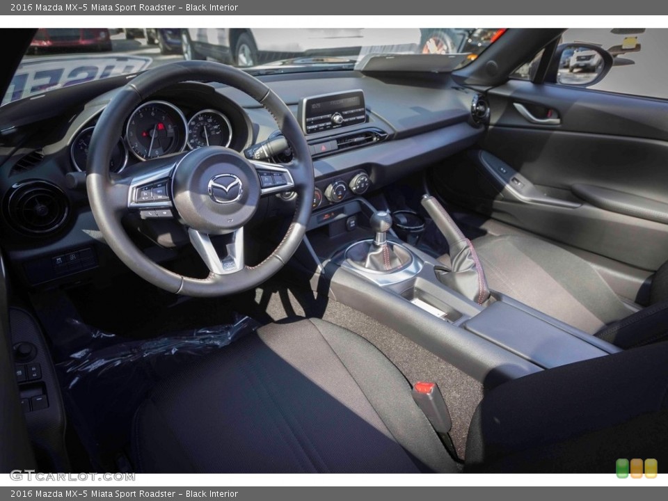 Black Interior Dashboard for the 2016 Mazda MX-5 Miata Sport Roadster #122370854
